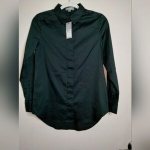 Johnston & Murphy (Size S) Classic Black Hidden Button Down LS Shirt (NEW-NWT)